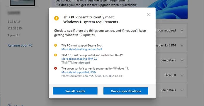 check windows 11 compatibility